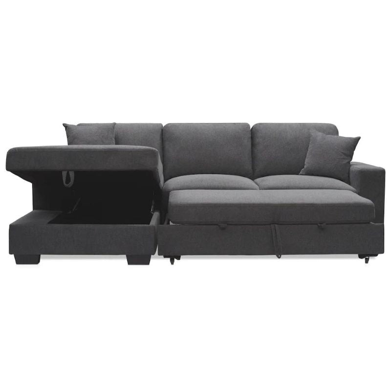 Milo 2-Piece Sleeper Sectional Charcoal