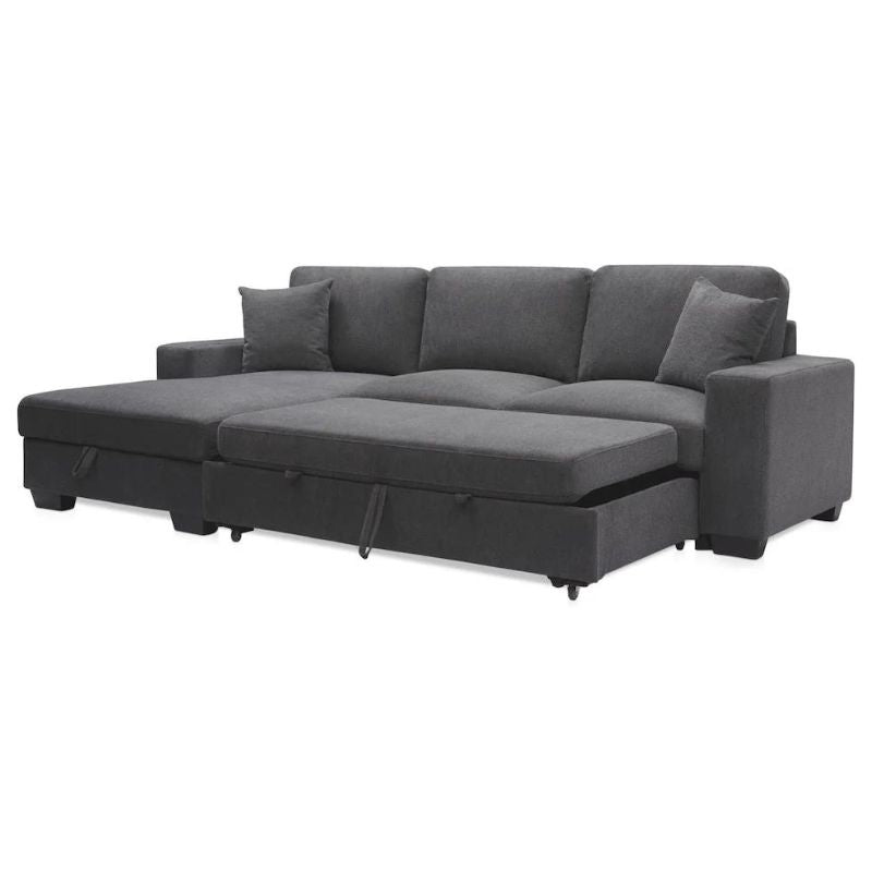 Milo 2-Piece Sleeper Sectional Charcoal