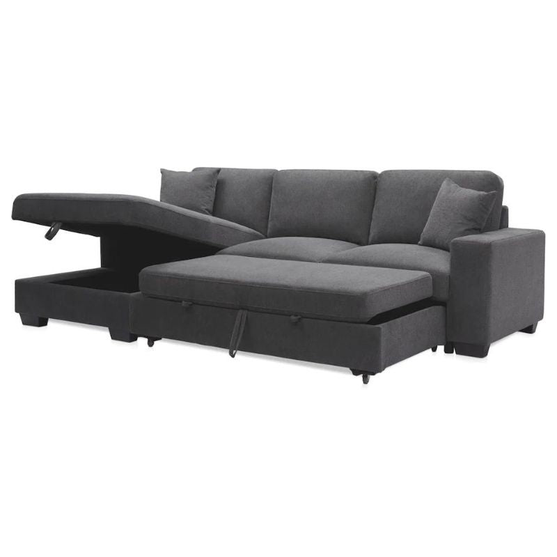 Milo 2-Piece Sleeper Sectional Charcoal