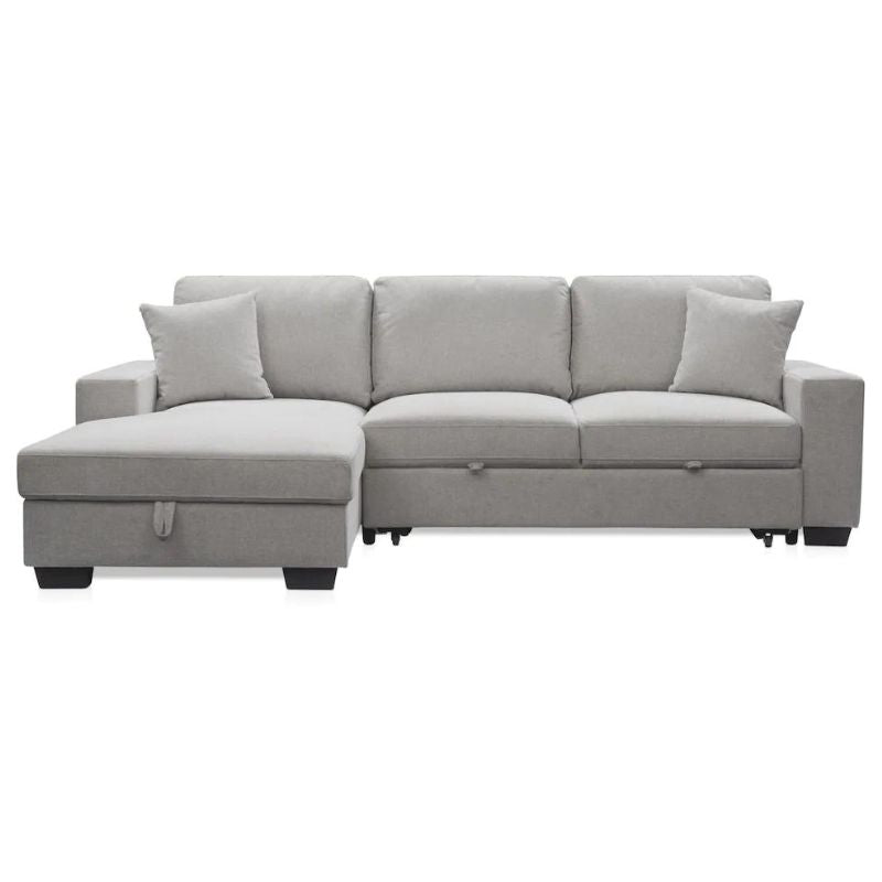 Milo 2-Piece Sleeper Sectional Light Gray