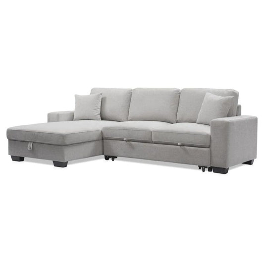 Milo 2-Piece Sleeper Sectional Light Gray